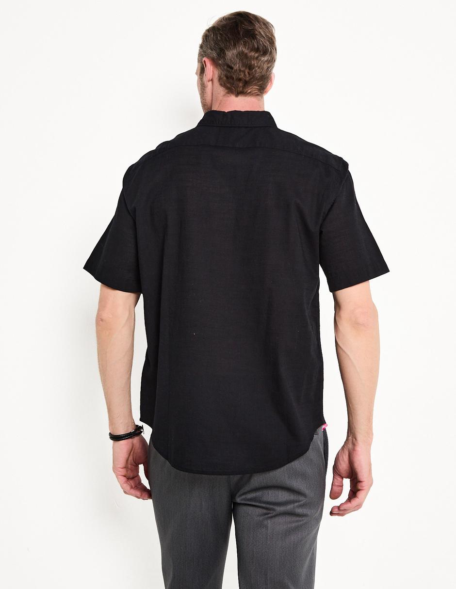 Camisa casual de algodón manga corta para hombre