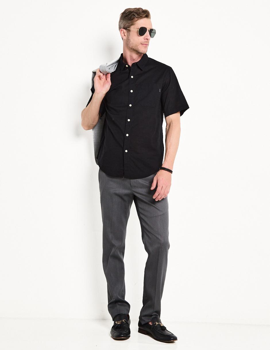 Camisa casual de algodón manga corta para hombre