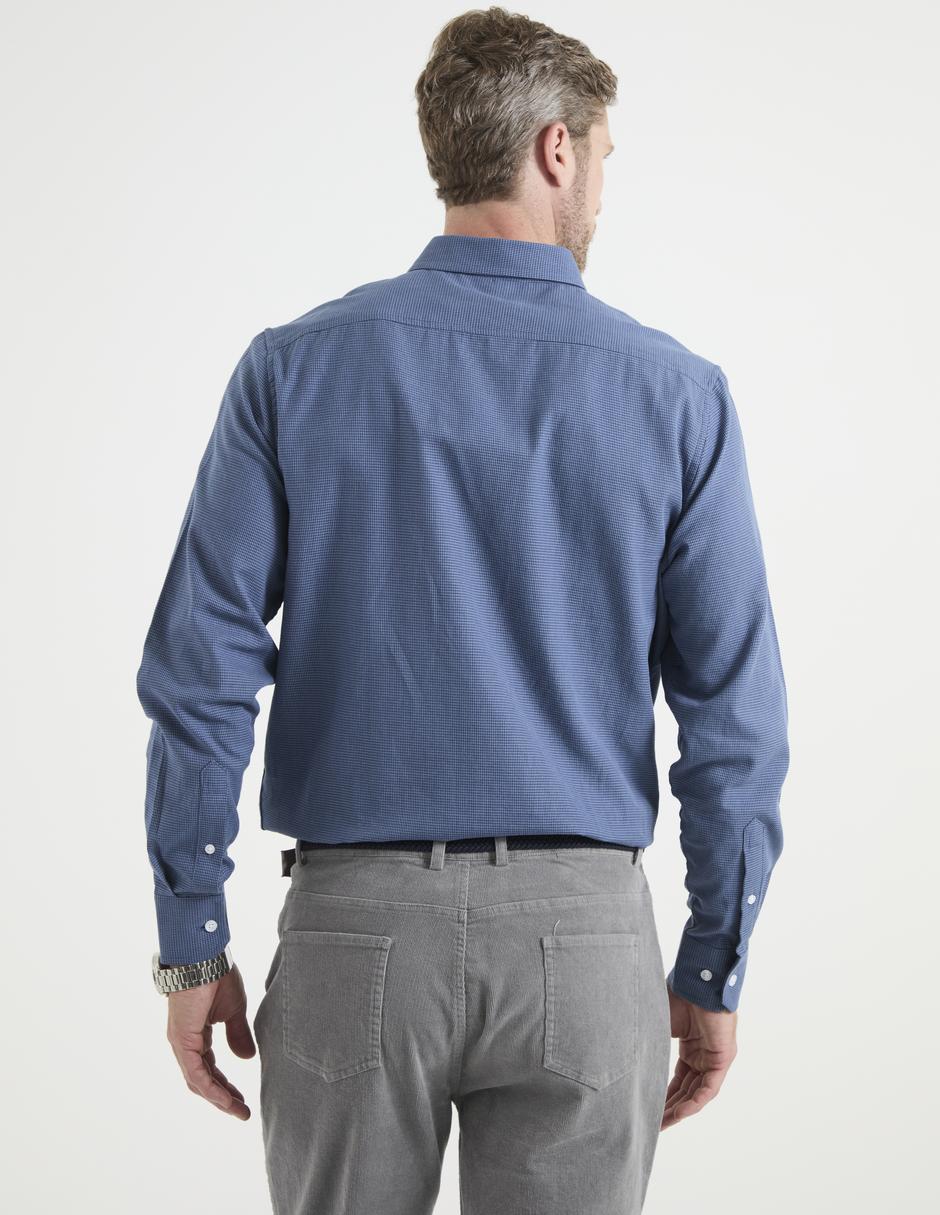 Camisa casual Regent Street de algodón manga larga para hombre