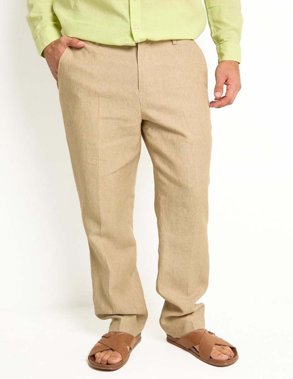 Pantalón casual slim de lino para hombre Pantalón casual slim de lino para hombre