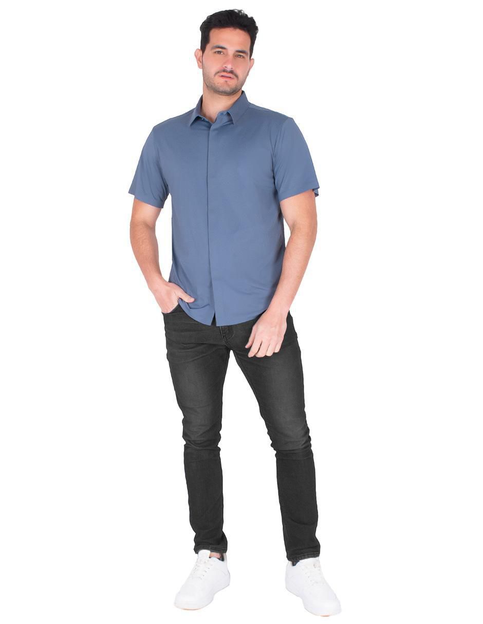 Camisa casual manga corta para hombre