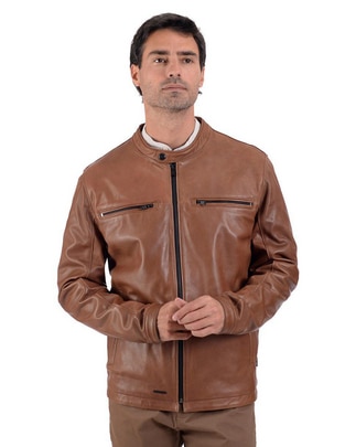 Chamarra casual con bolsillos para hombre