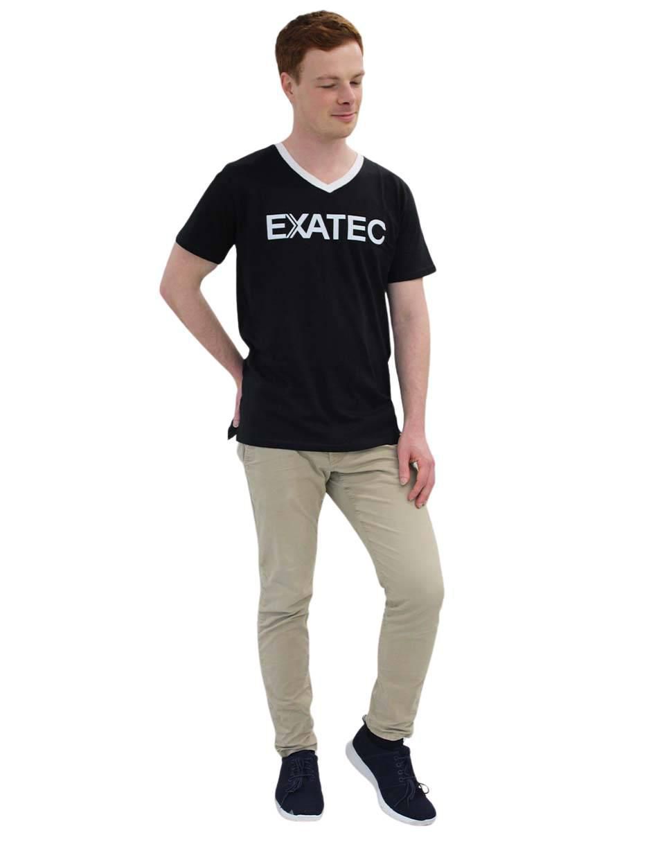 Playera Exatec cuello V para hombre 3