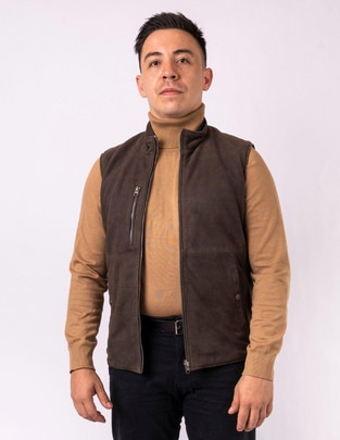 Chaleco piel reversible para hombre Chaleco piel reversible para hombre