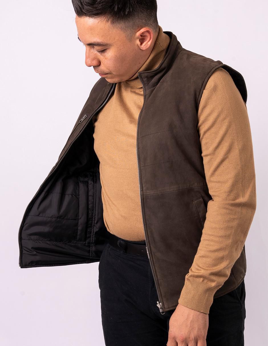 Chaleco piel reversible para hombre 3