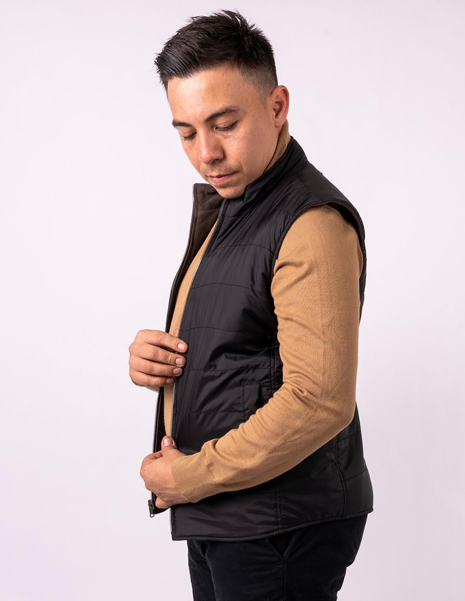 Chaleco piel reversible para hombre 6