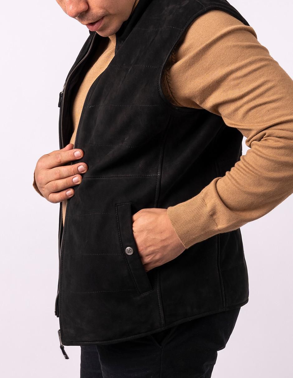 Chaleco piel reversible para hombre 5