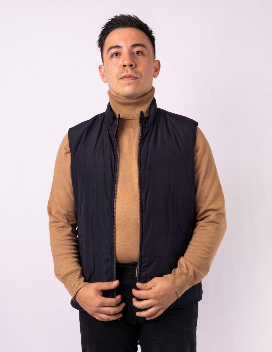 Chaleco piel reversible para hombre 4