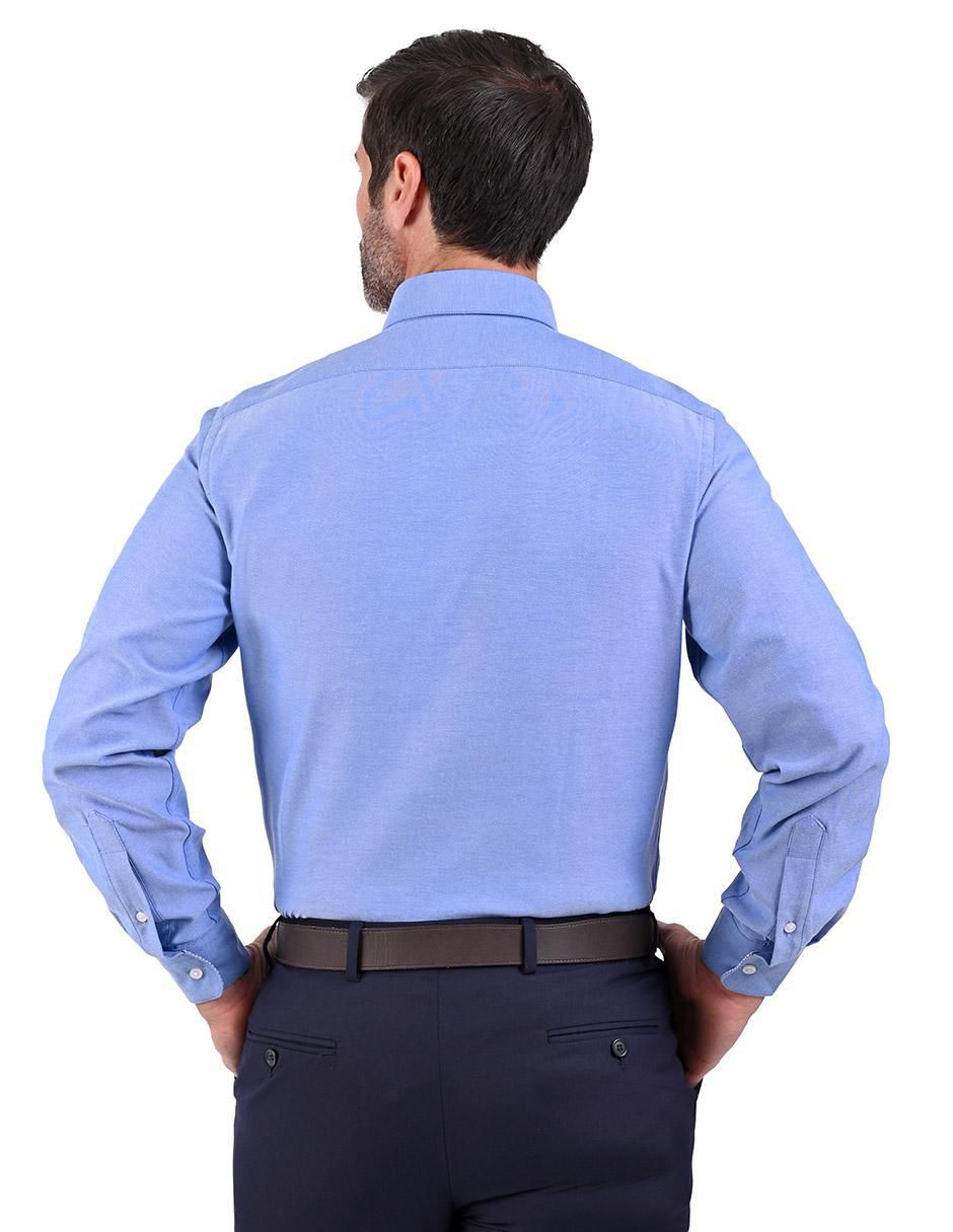 Camisa casual Michel Blanc de algodón manga larga para hombre