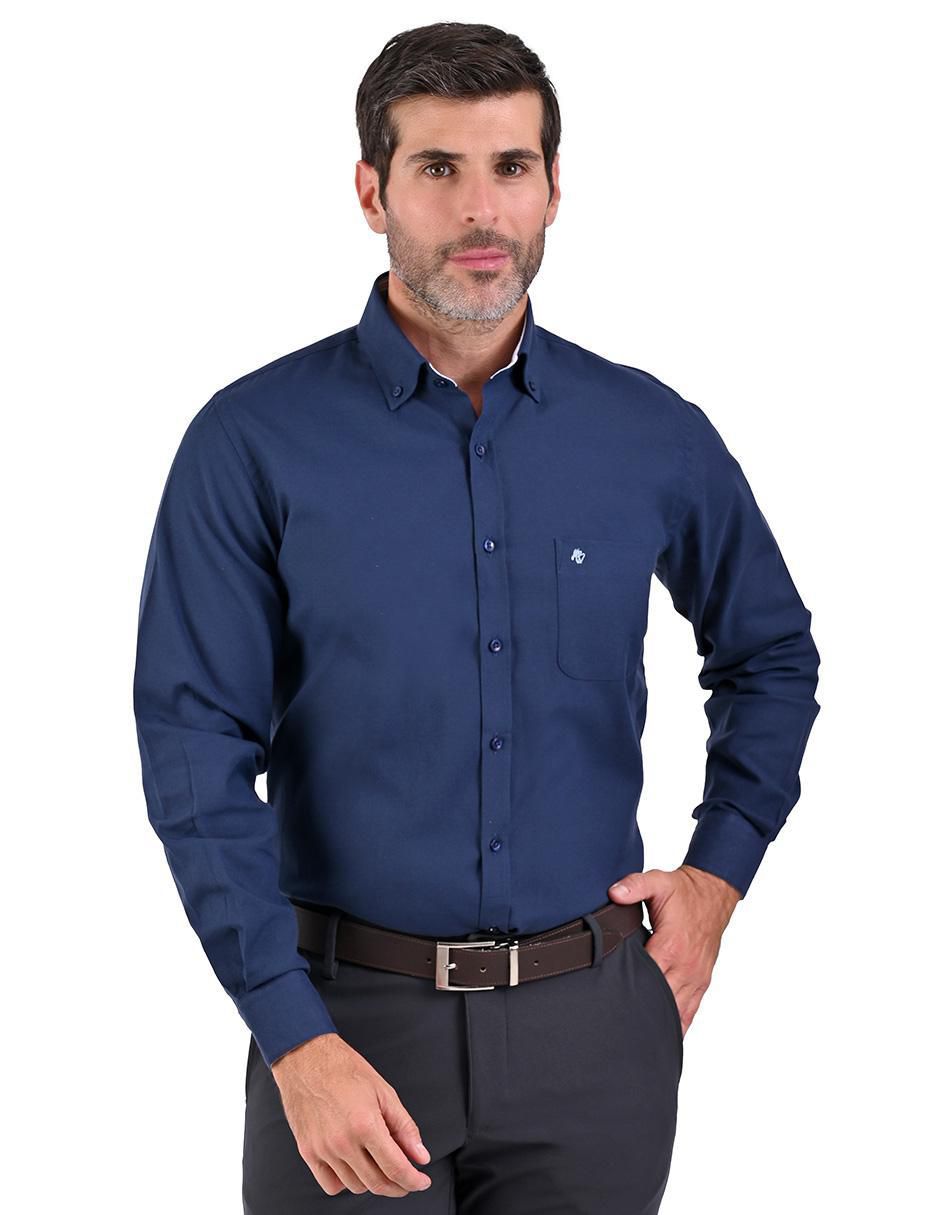 Camisa casual de algodón manga larga para hombre 1
