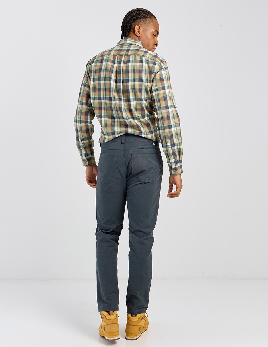 Pantalón business casual slim de algodón para hombre 4