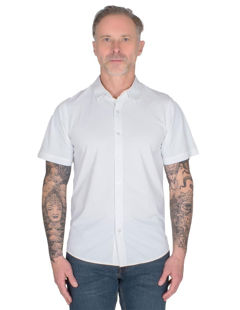 Camisa casual manga corta para hombre