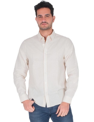 Camisa casual manga larga para hombre