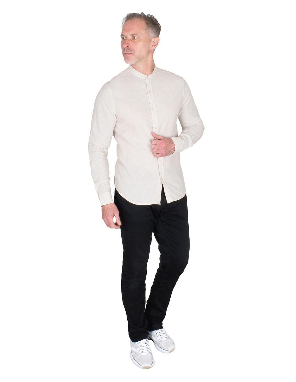 Camisa casual manga larga para hombre