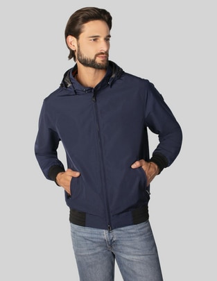 Chamarra bomber capucha desmontable para hombre Chamarra bomber capucha desmontable para hombre