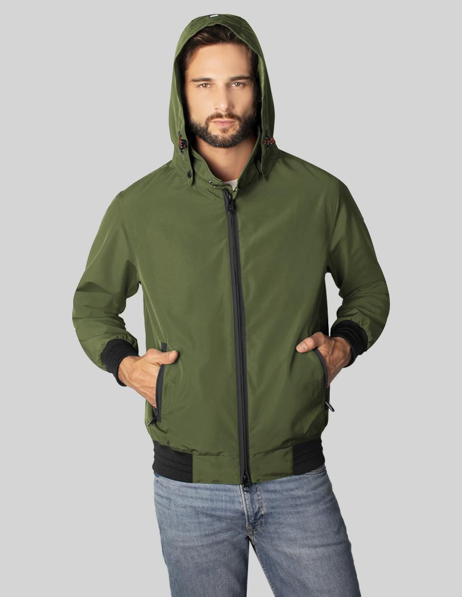 Chamarra bomber capucha desmontable para hombre 7