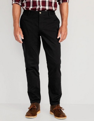 Pantalón chino regular de algodón para hombre