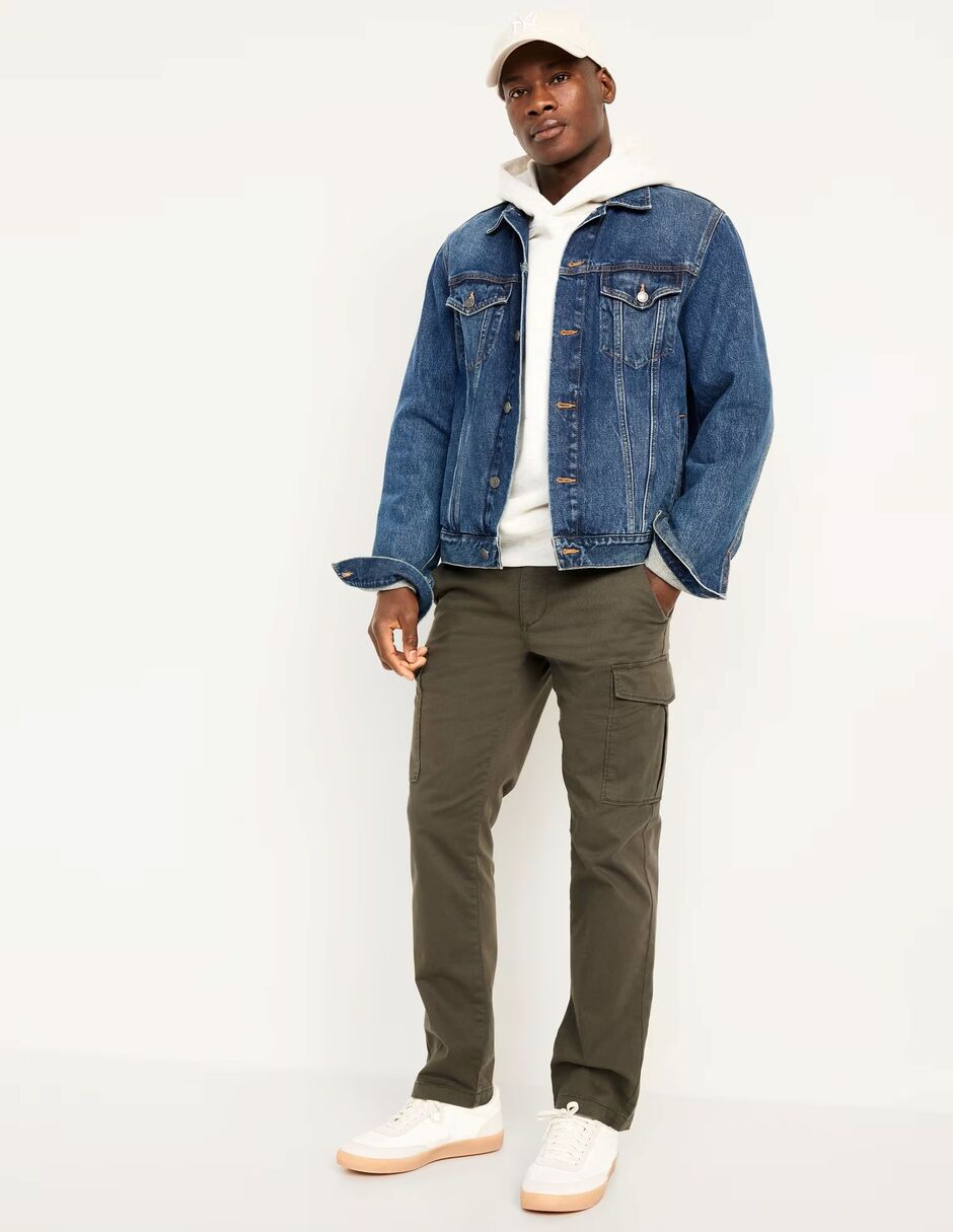Pantalón cargo recto de algodón para hombre