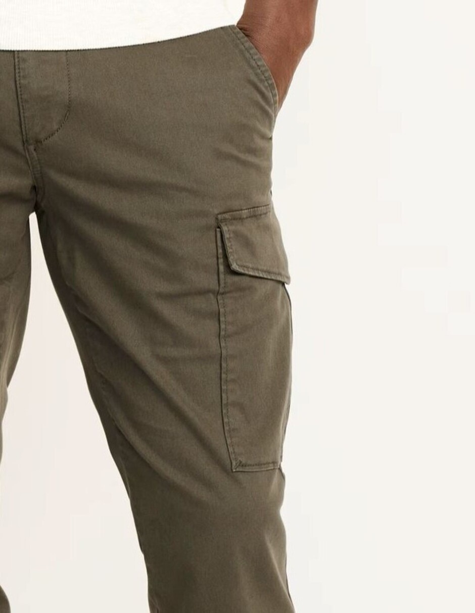 Pantalón cargo recto de algodón para hombre