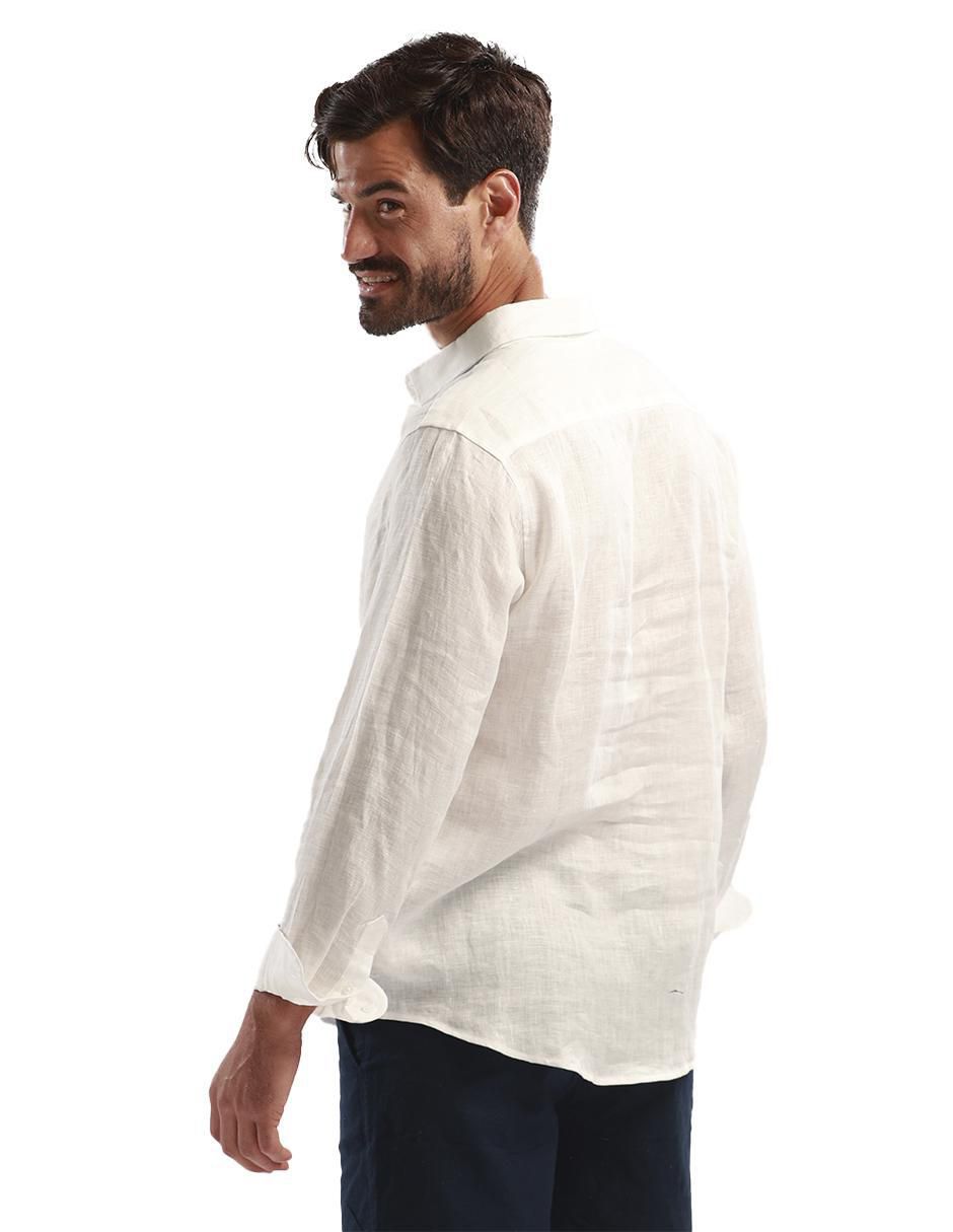 Camisa casual manga larga para hombre 6