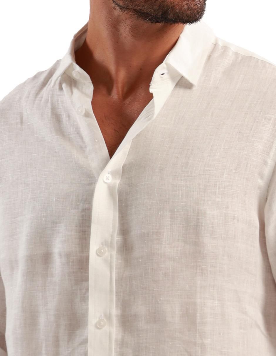 Camisa casual manga larga para hombre 5