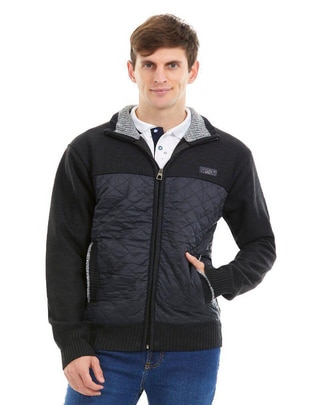 Chamarra casual capitonada para hombre