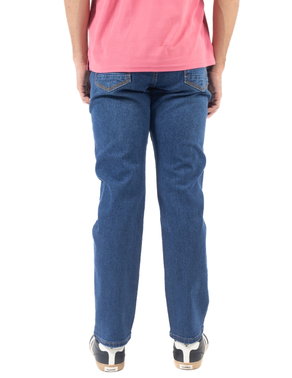 Jeans relaxed straight quarry lavado medio para hombre