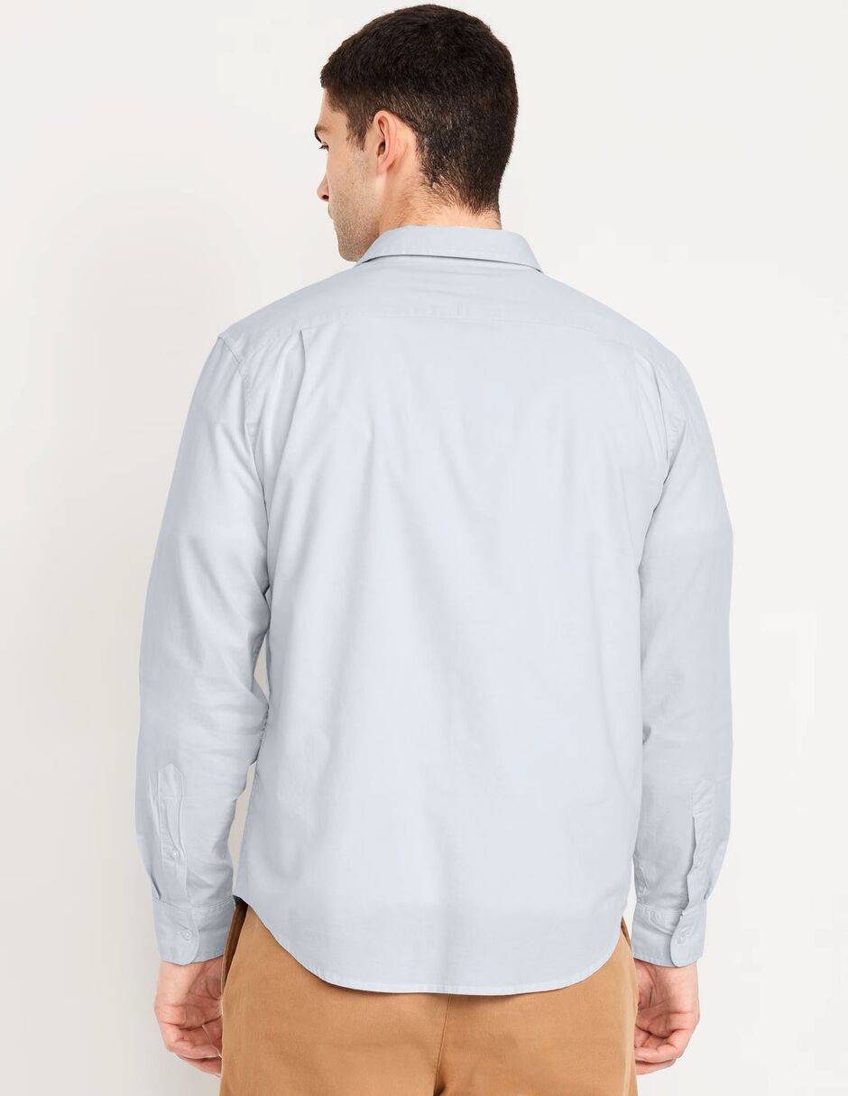 Camisa casual de algodón manga larga para hombre 4