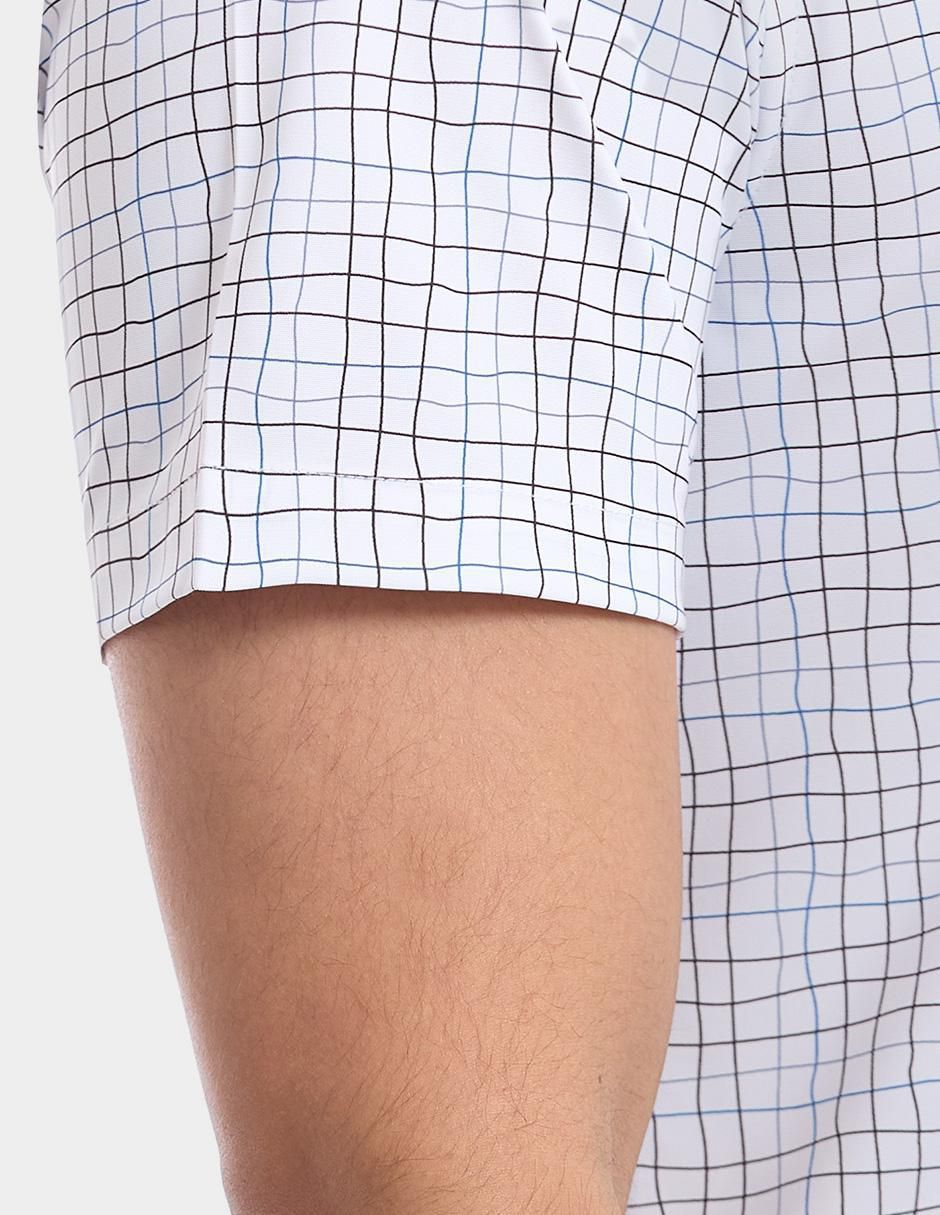 Camisa business casual manga corta para hombre