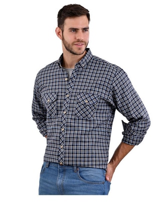 Camisa casual manga larga para hombre