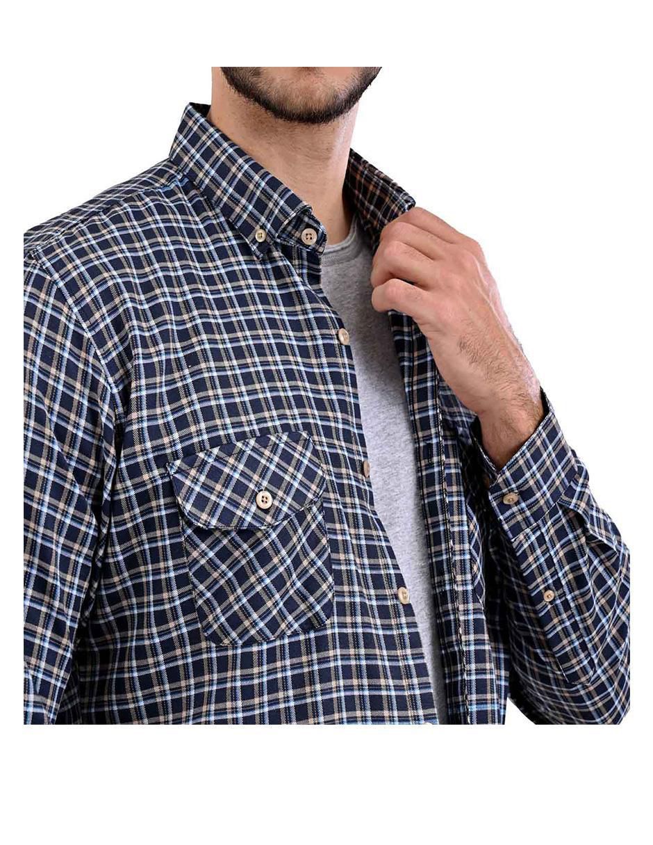 Camisa casual manga larga para hombre 5