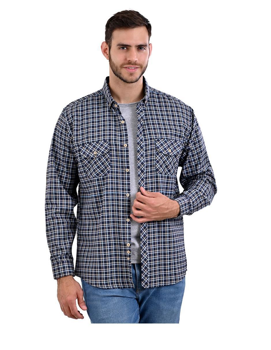 Camisa casual manga larga para hombre 7