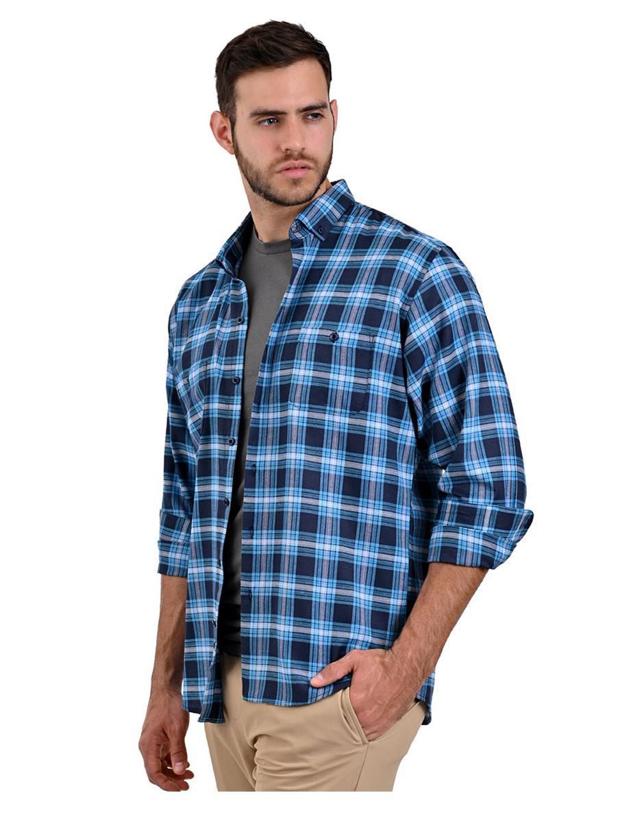 Camisa casual manga larga para hombre 5