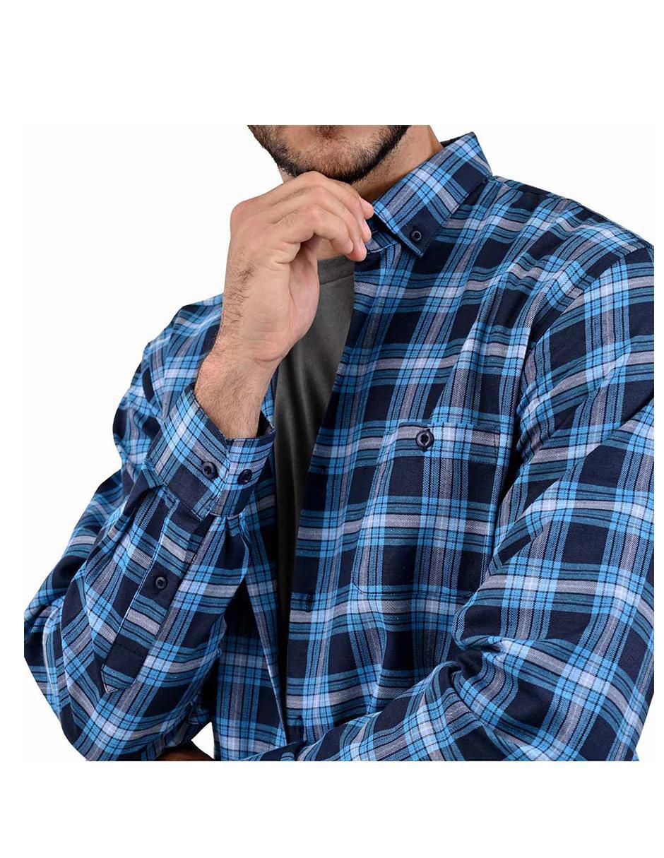 Camisa casual manga larga para hombre