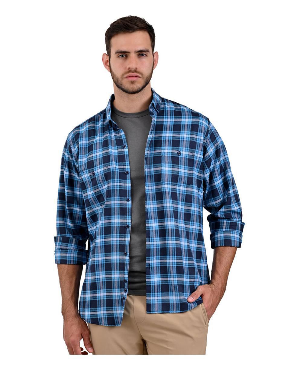 Camisa casual manga larga para hombre
