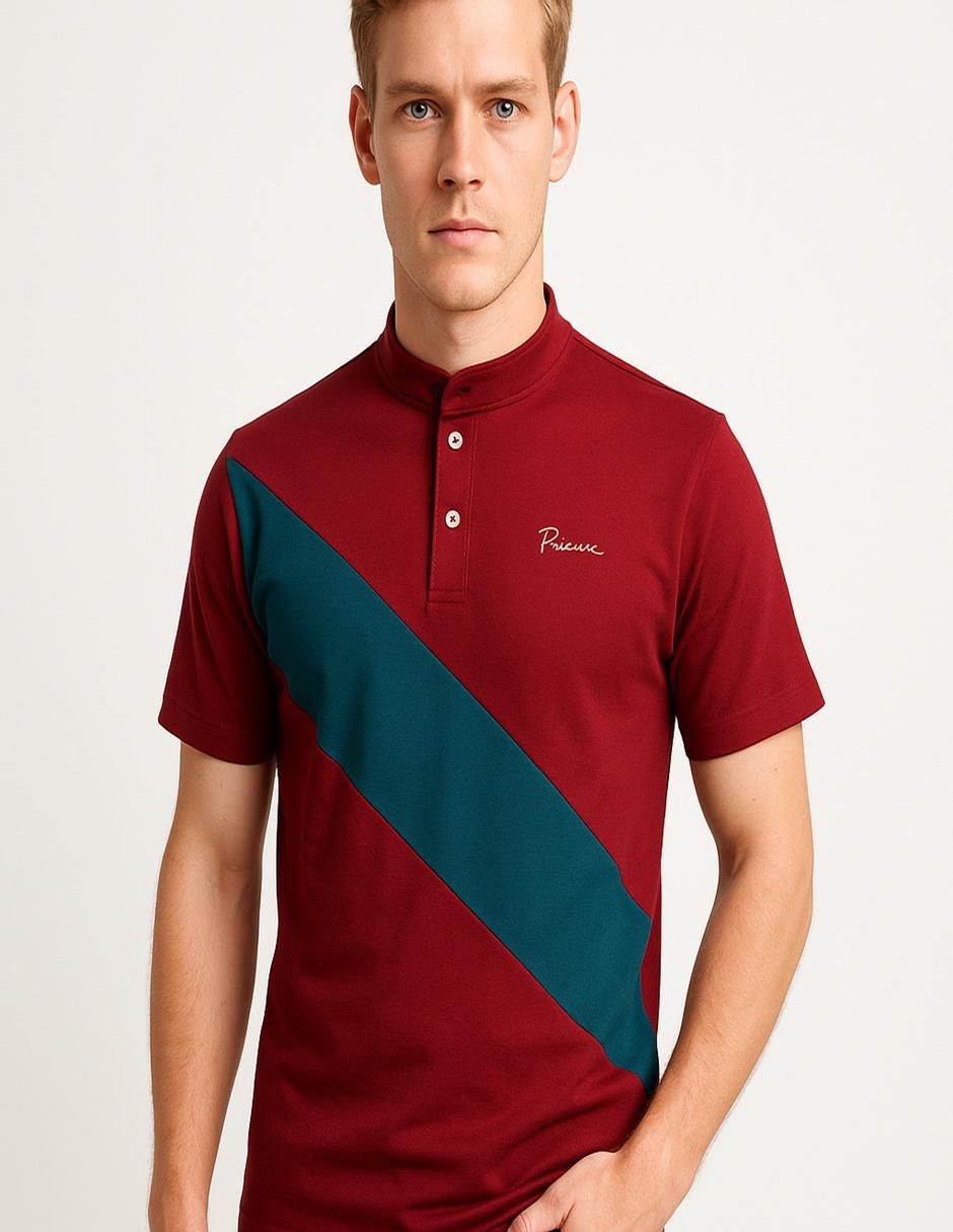 Playera cuello mao para hombre
