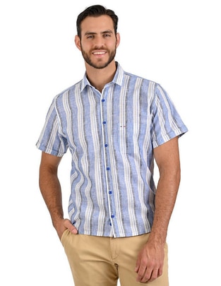 Camisa casual manga corta para hombre