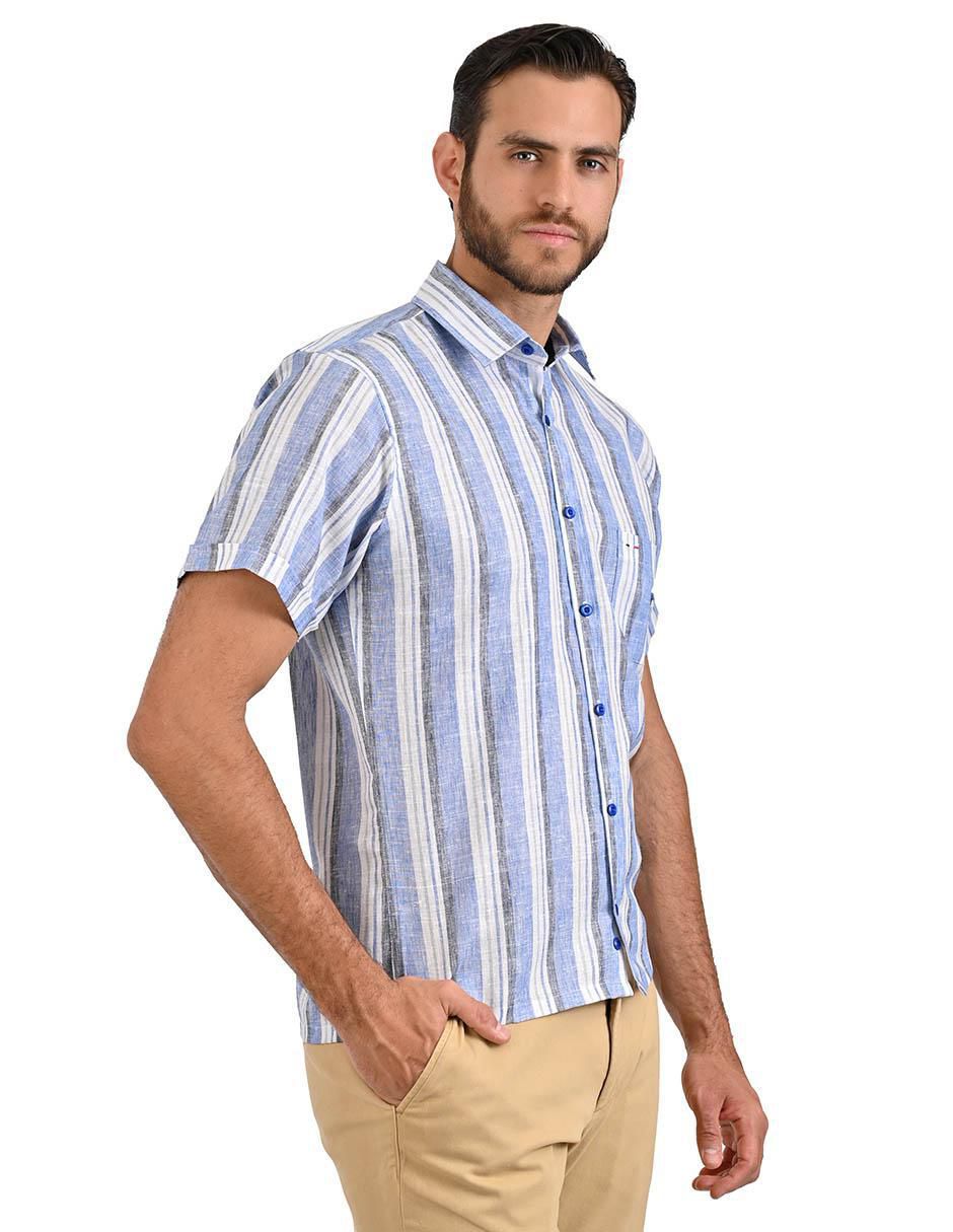 Camisa casual manga corta para hombre