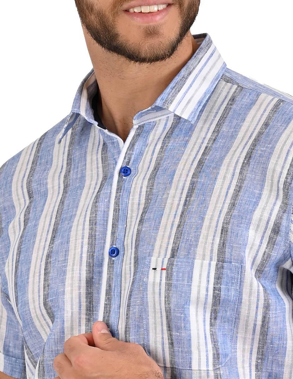 Camisa casual manga corta para hombre