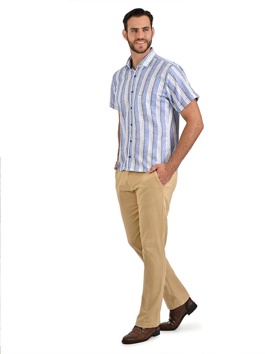 Camisa casual manga corta para hombre 6