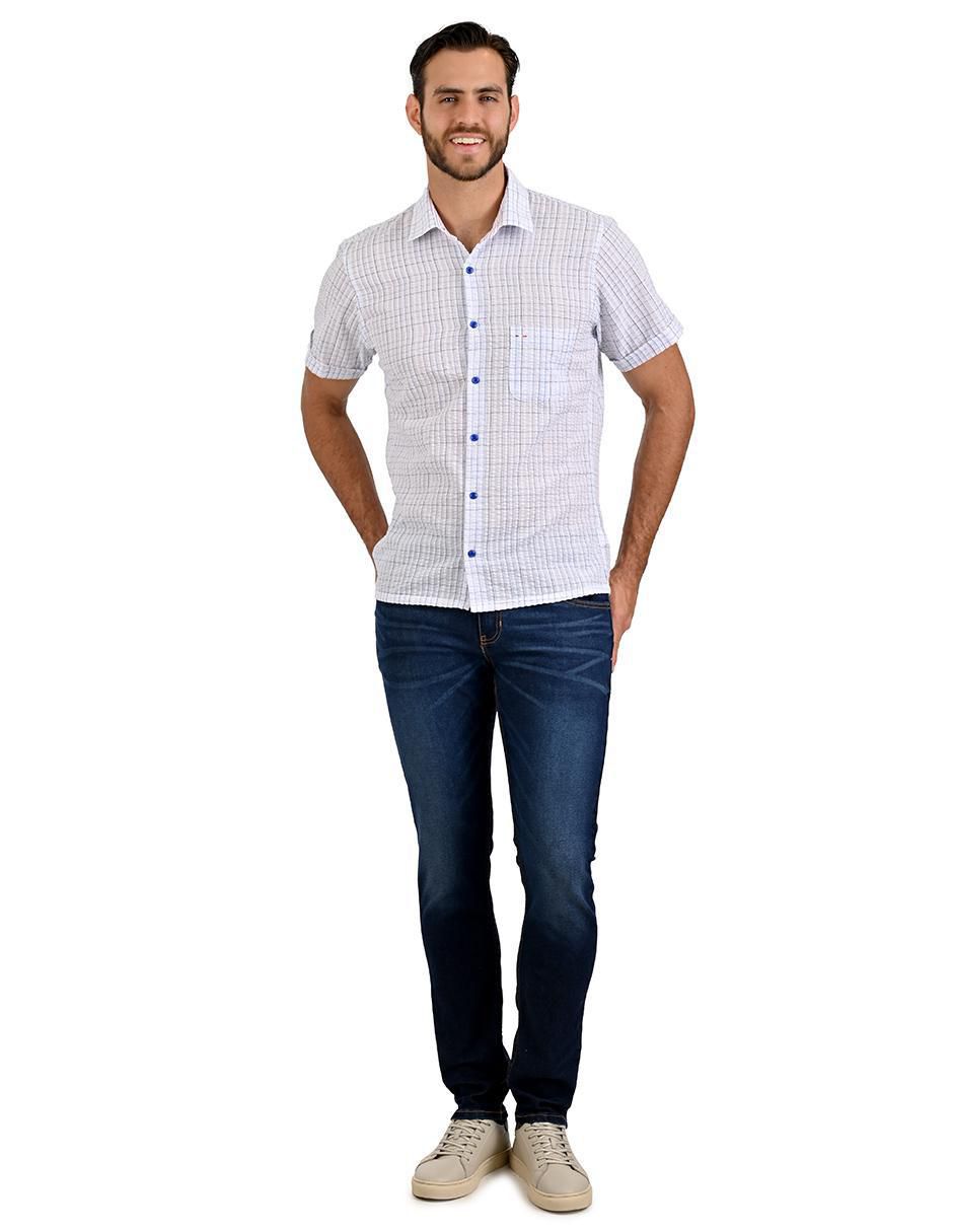 Camisa casual manga larga para hombre 6