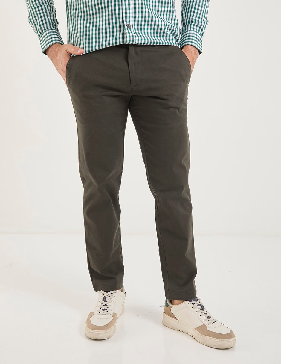 Pantalón chino slim de algodón para hombre 1
