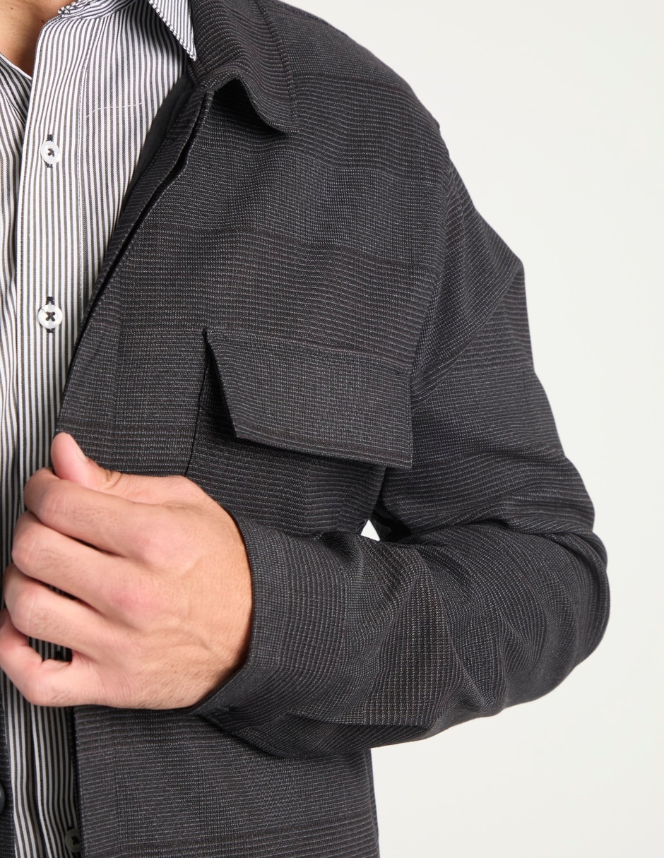 Sobrecamisa casual manga larga para hombre 8