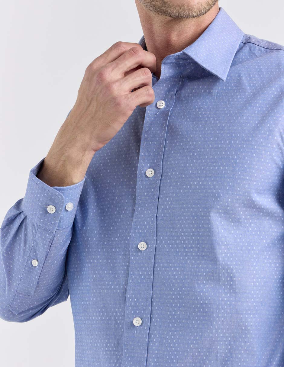 Camisa casual de algodón manga larga para hombre 7