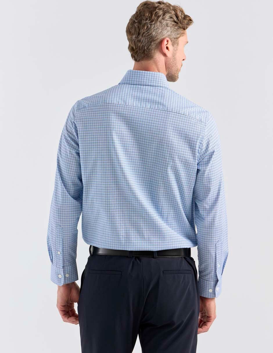 Camisa business casual Haggar de algodón manga larga para hombre