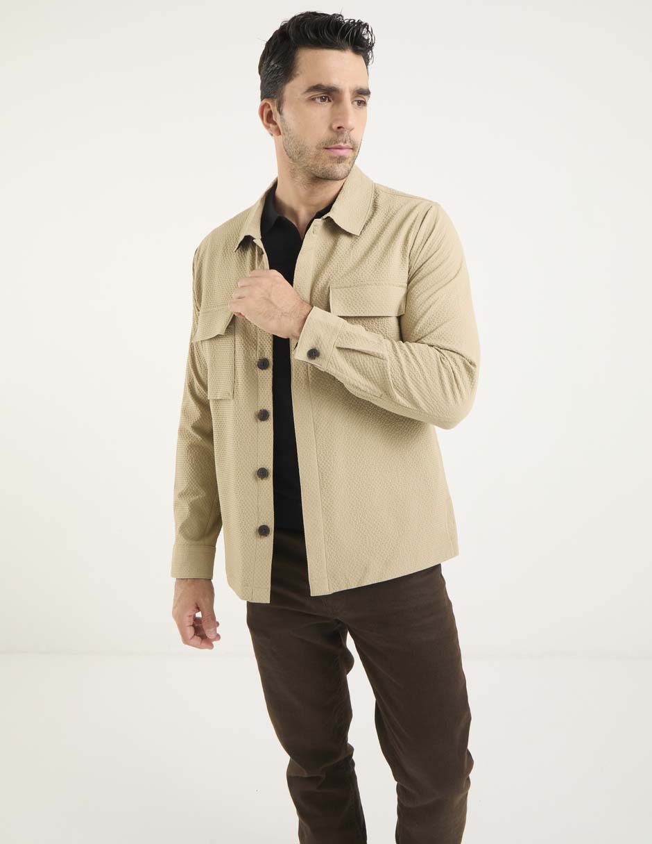 Sobrecamisa casual manga larga para hombre Sobrecamisa casual manga larga para hombre