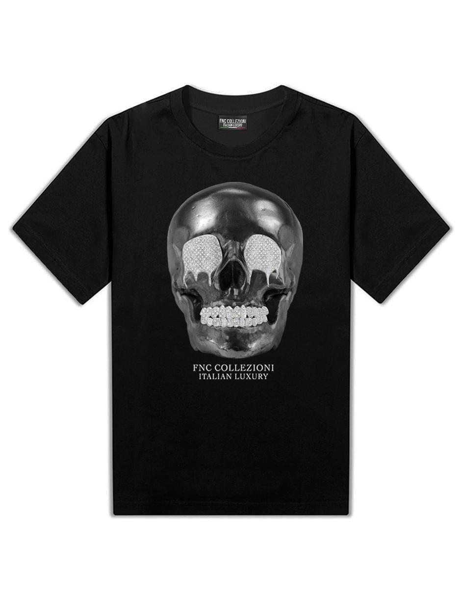 Playera Fnc Collezioni Skull Diamond cuello redondo para hombre