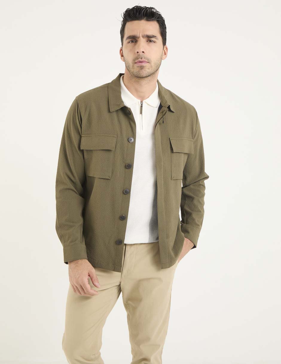 Sobrecamisa casual manga larga para hombre Sobrecamisa casual manga larga para hombre