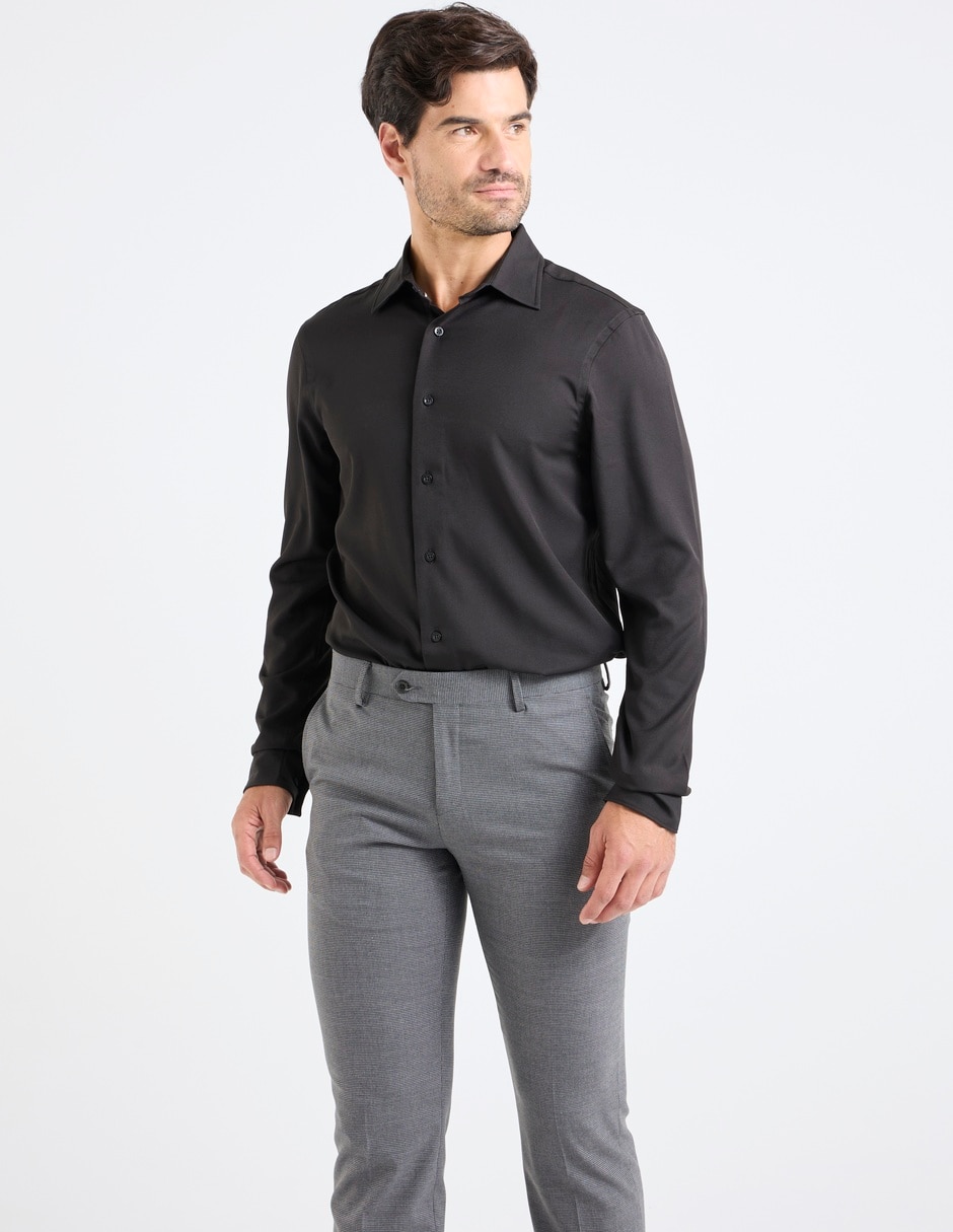 Camisa casual manga larga para hombre 1