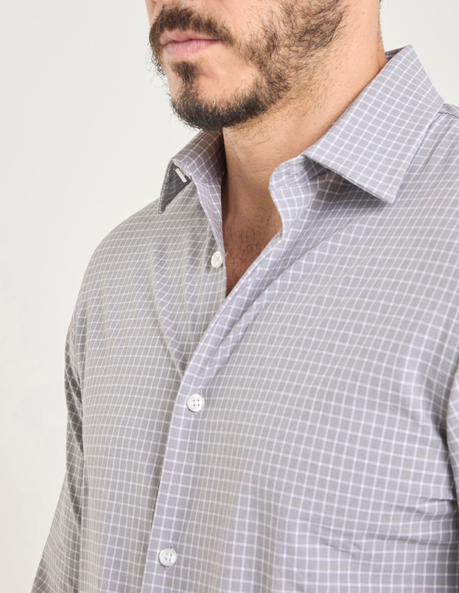 Camisa casual manga larga para hombre 7